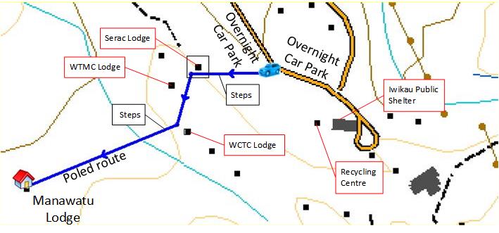 MTSC Lodge route map